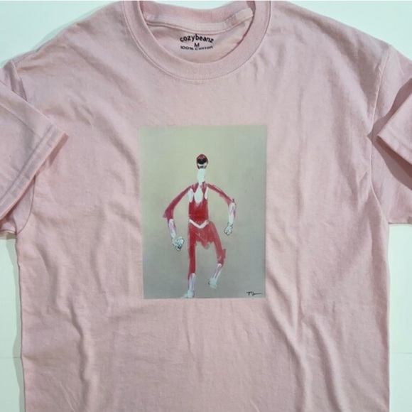 Art on Fabric Pink Power Ranger Tee - Picture 2 of 8